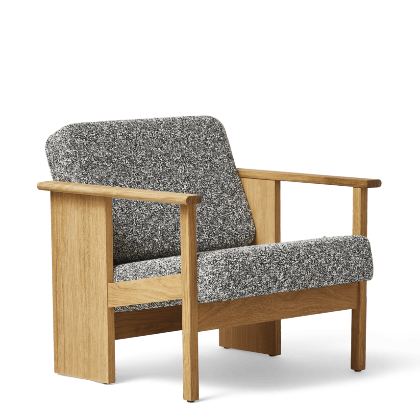 Form &amp; Refine Block Lounge Chair, Oak Zero - ökenhem