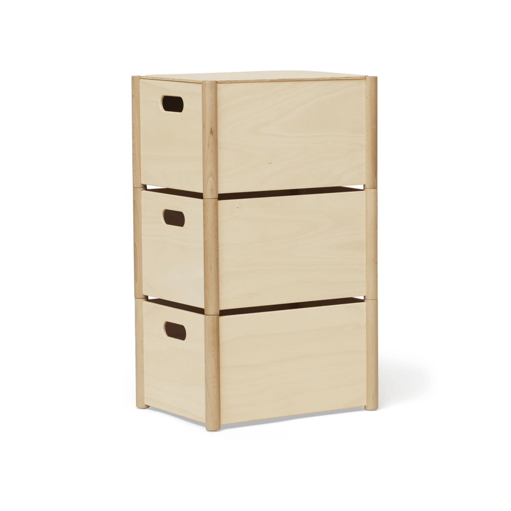 Form & Refine Pillar Storage Box, Medium, Beech - ökenhem