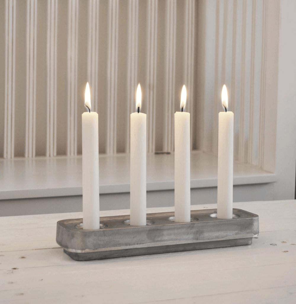 Four Candle Candleholder from Recycled Materials - ökenhem