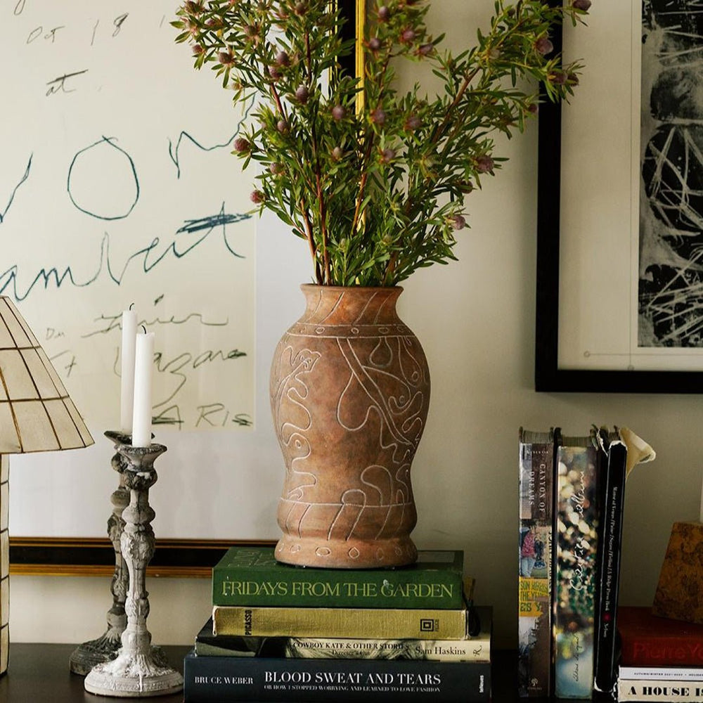 Frida Vase Tall Brown - ökenhem