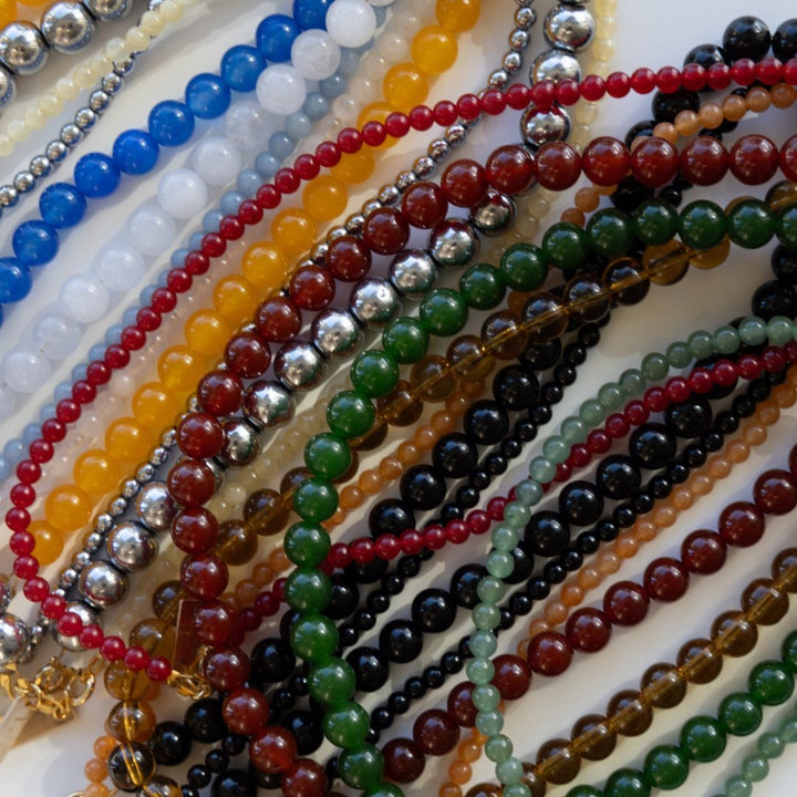 Gemstone Hand Beaded Necklace - ökenhem