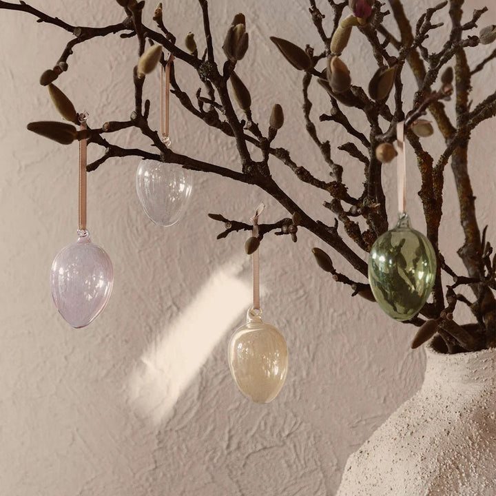 Glass Easter Eggs - Set of 4 - ökenhem