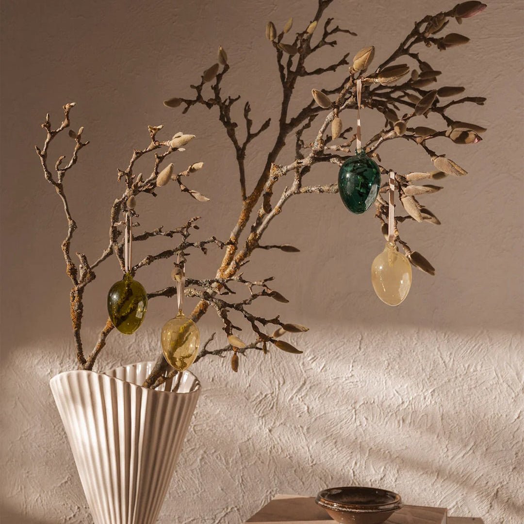Glass Easter Eggs - Set of 4 - ökenhem