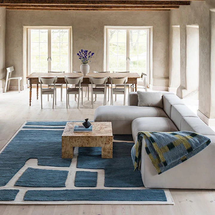 Gotland Klint Wool Rug - Cornflower Blue - ökenhem