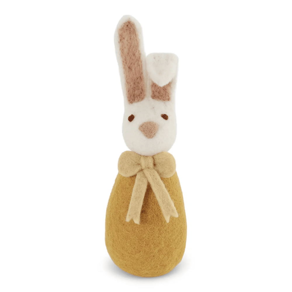 Handmade Felt Bunny with Bow - ökenhem