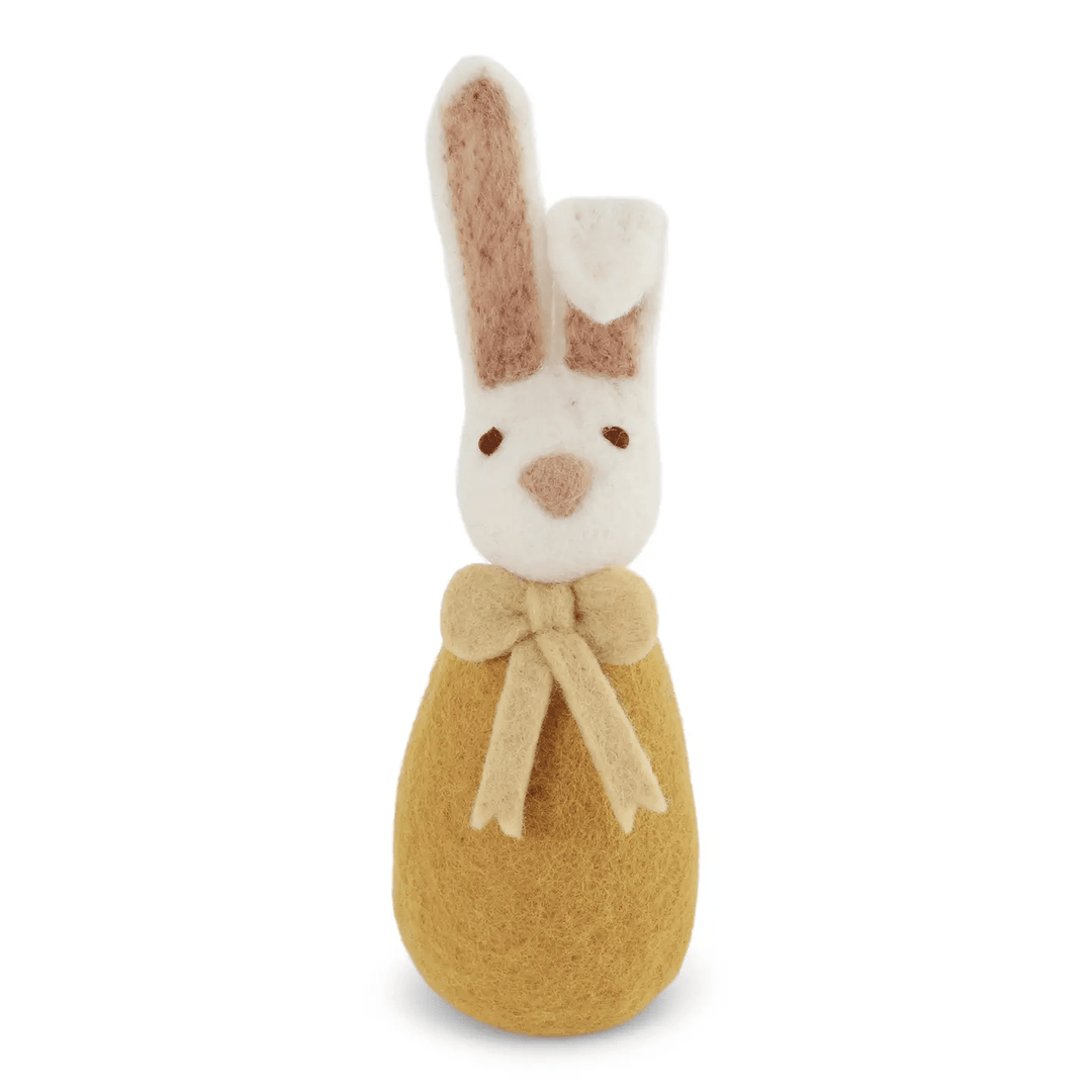 Handmade Felt Bunny with Bow - ökenhem