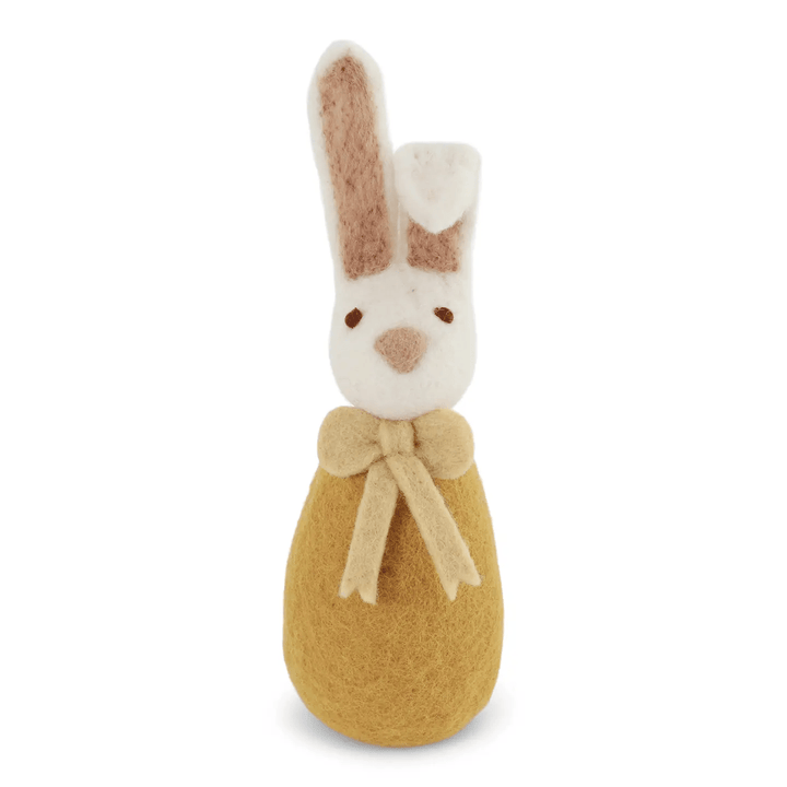 Handmade Felt Bunny with Bow - ökenhem