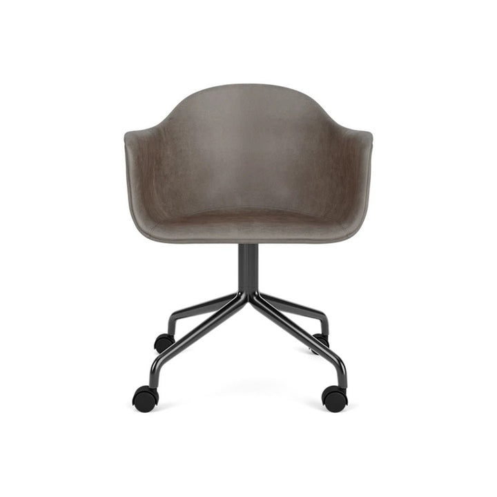 Harbour Arm Chair, Dining Height, Black Star Base w/Casters, Upholstered - ökenhem