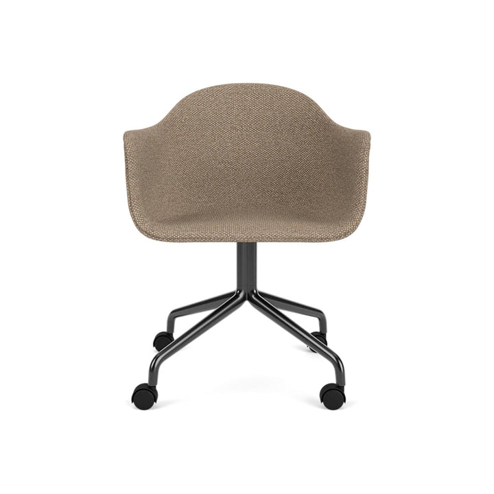 Harbour Arm Chair, Dining Height, Black Star Base w/Casters, Upholstered - ökenhem