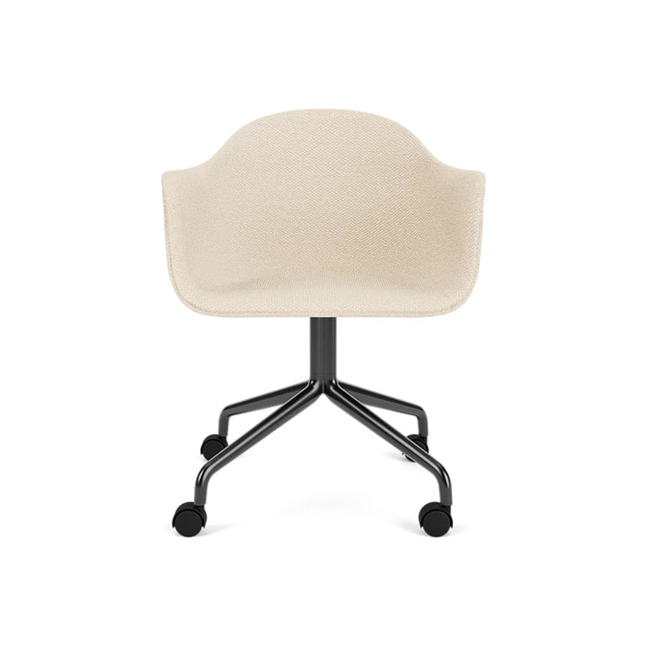Harbour Arm Chair, Dining Height, Black Star Base w/Casters, Upholstered - ökenhem