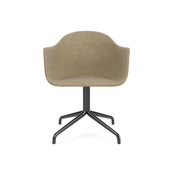 Harbour Arm Chair, Dining Height, Black Star Base w/Swivel, Upholstered - ökenhem