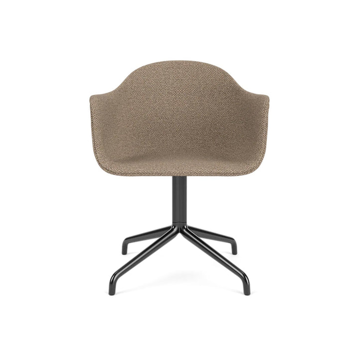Harbour Arm Chair, Dining Height, Black Star Base w/Swivel, Upholstered - ökenhem
