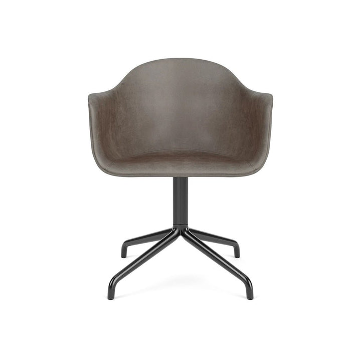 Harbour Arm Chair, Dining Height, Black Star Base w/Swivel, Upholstered - ökenhem