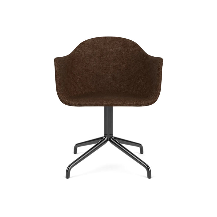 Harbour Arm Chair, Dining Height, Black Star Base w/Swivel, Upholstered - ökenhem