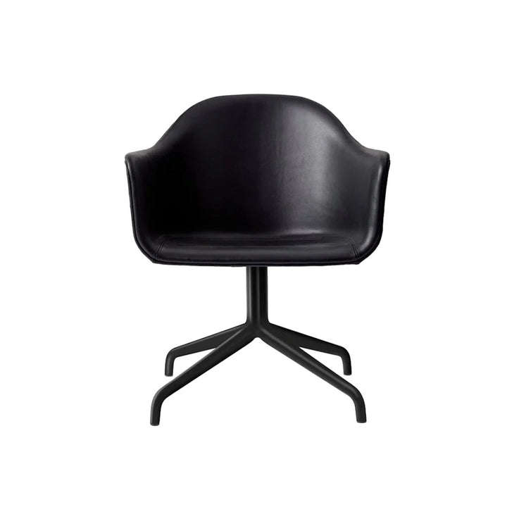 Harbour Arm Chair, Dining Height, Black Star Base w/Swivel, Upholstered - ökenhem