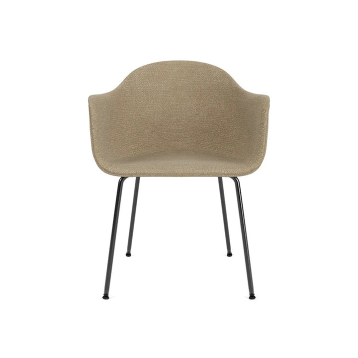 Harbour Arm Chair, Dining Height, Black Steel Base, Upholstered - ökenhem