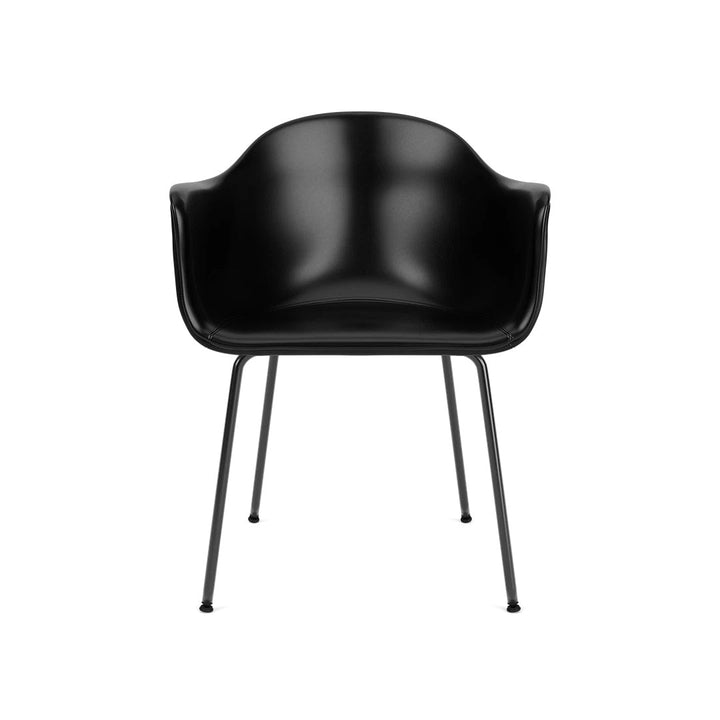 Harbour Arm Chair, Dining Height, Black Steel Base, Upholstered - ökenhem