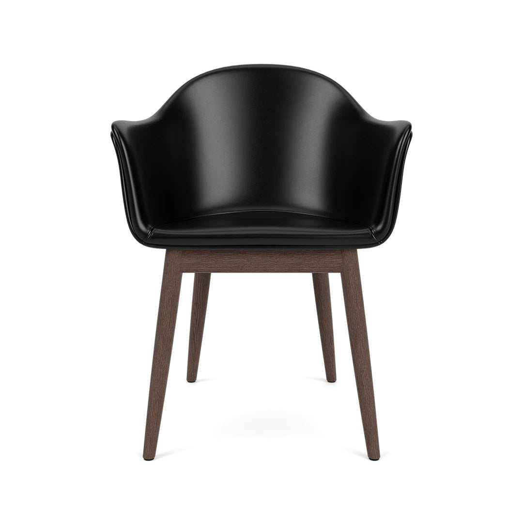 Harbour Arm Chair, Dining Height, Oak Base, Upholstered - ökenhem