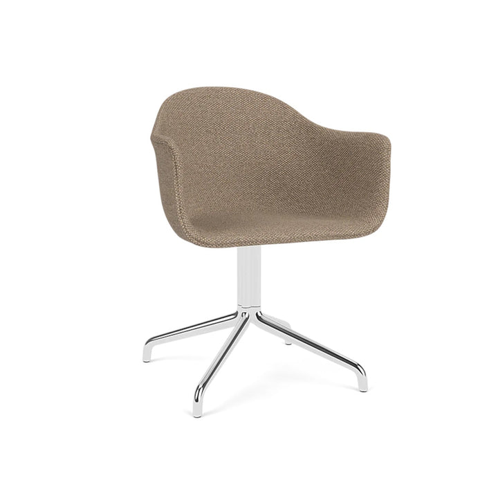 Harbour Arm Chair, Dining Height, Polished Aluminum Star Base w/Swivel, Upholstered - ökenhem