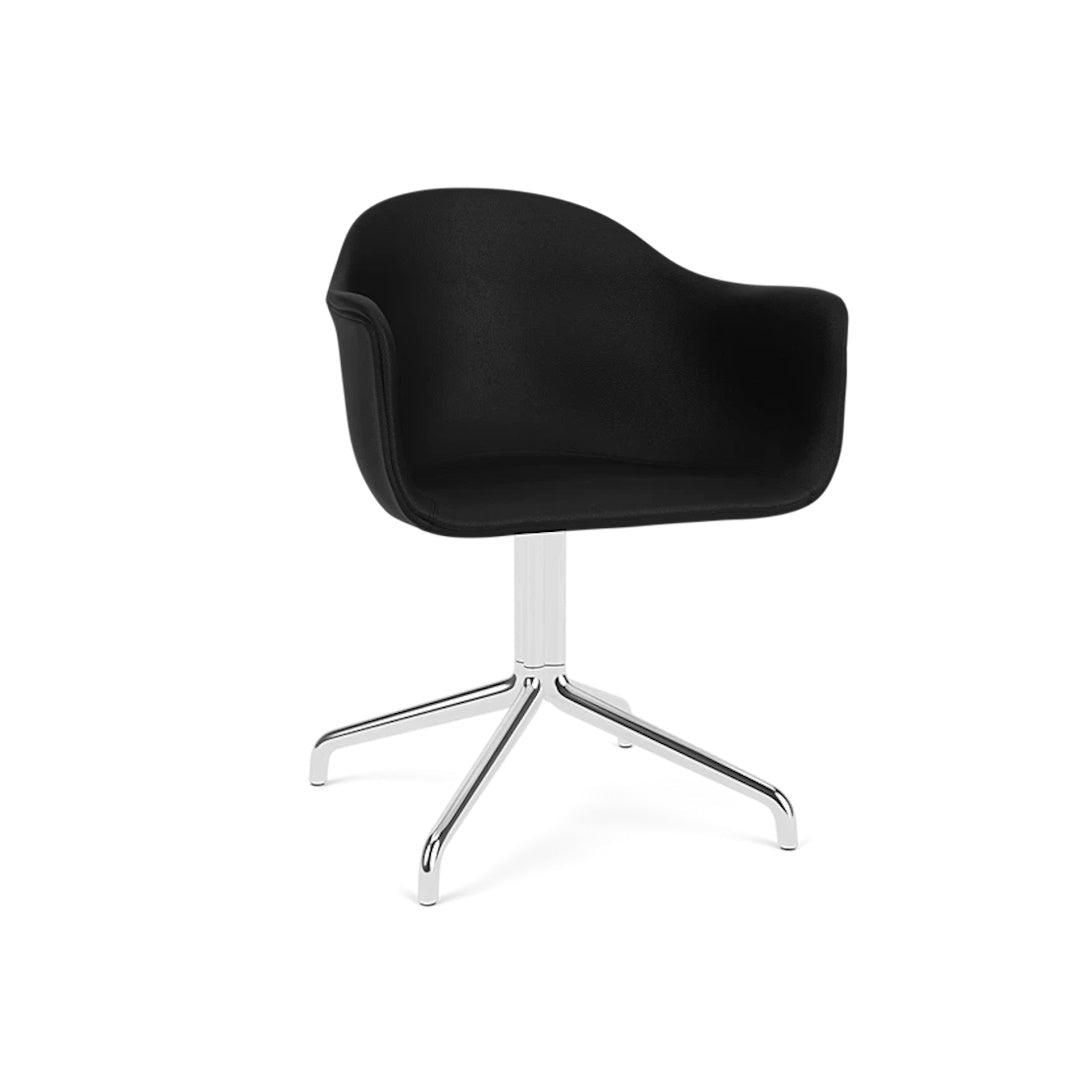 Harbour Arm Chair, Dining Height, Polished Aluminum Star Base w/Swivel, Upholstered - ökenhem