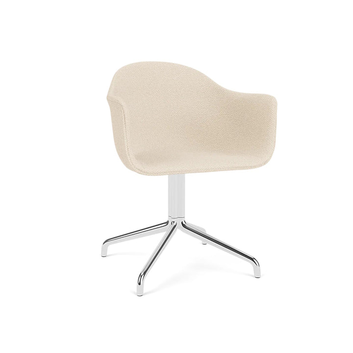 Harbour Arm Chair, Dining Height, Polished Aluminum Star Base w/Swivel, Upholstered - ökenhem