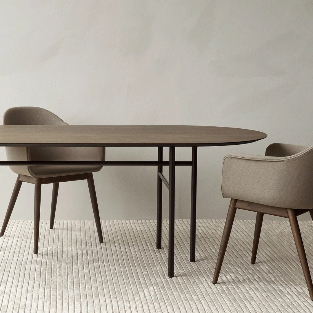 Harbour Dining Chair, Upholstered in Remix 233 with Black Oak Legs - ökenhem