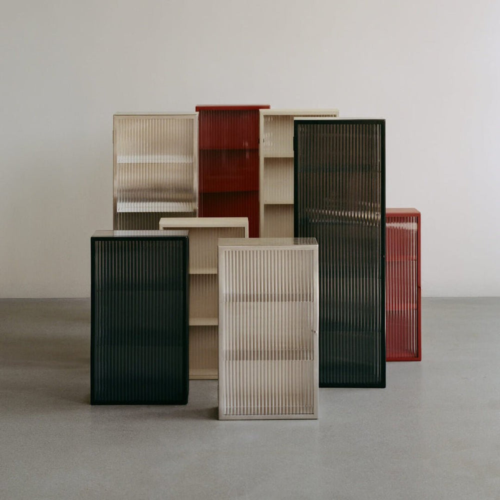 Haze Wall Cabinet - Reeded Glass - Stainless Steel - ökenhem