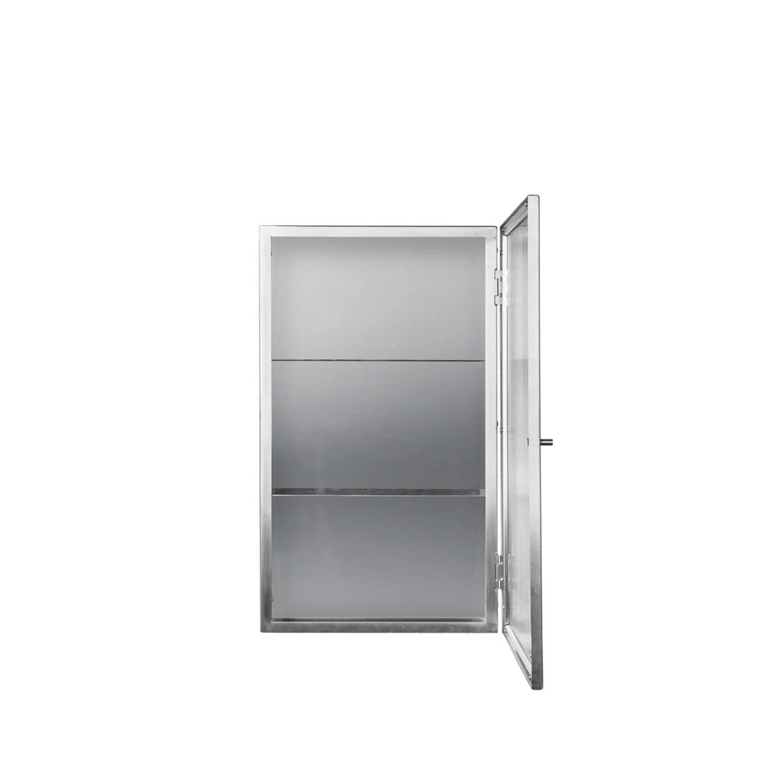 Haze Wall Cabinet - Reeded Glass - Stainless Steel - ökenhem
