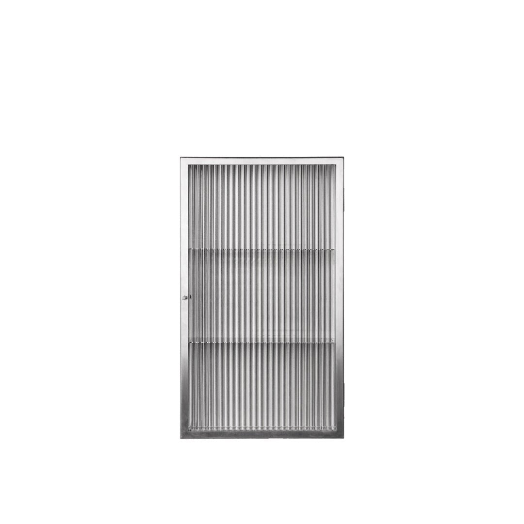 Haze Wall Cabinet - Reeded Glass - Stainless Steel - ökenhem