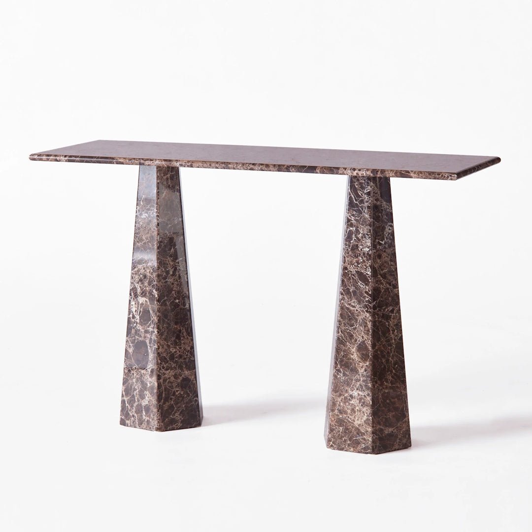 Hexagon Console Table Dark Emperador - ökenhem