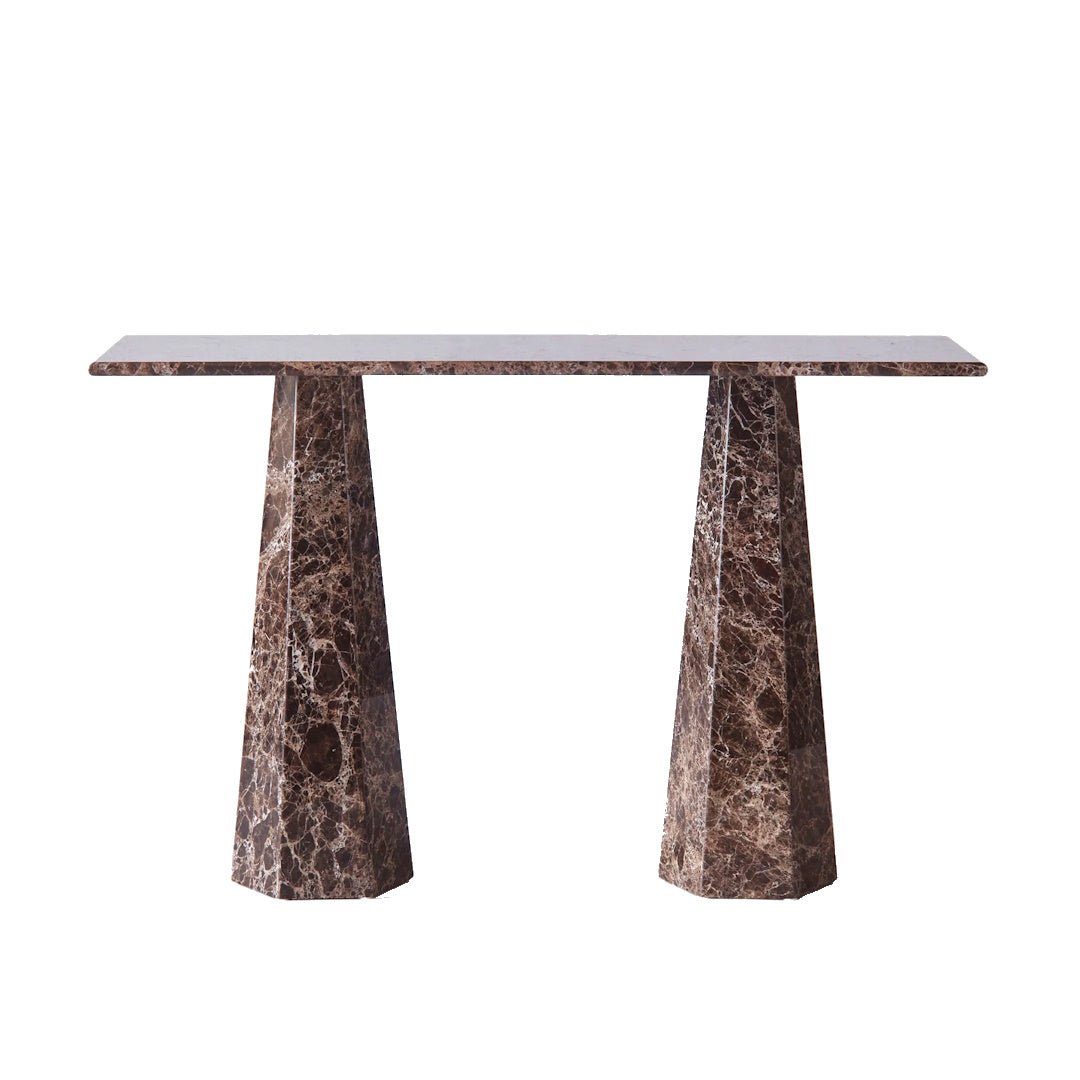 Hexagon Console Table Dark Emperador - ökenhem