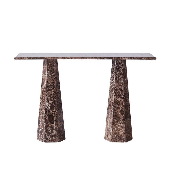 Hexagon Console Table Dark Emperador - ökenhem