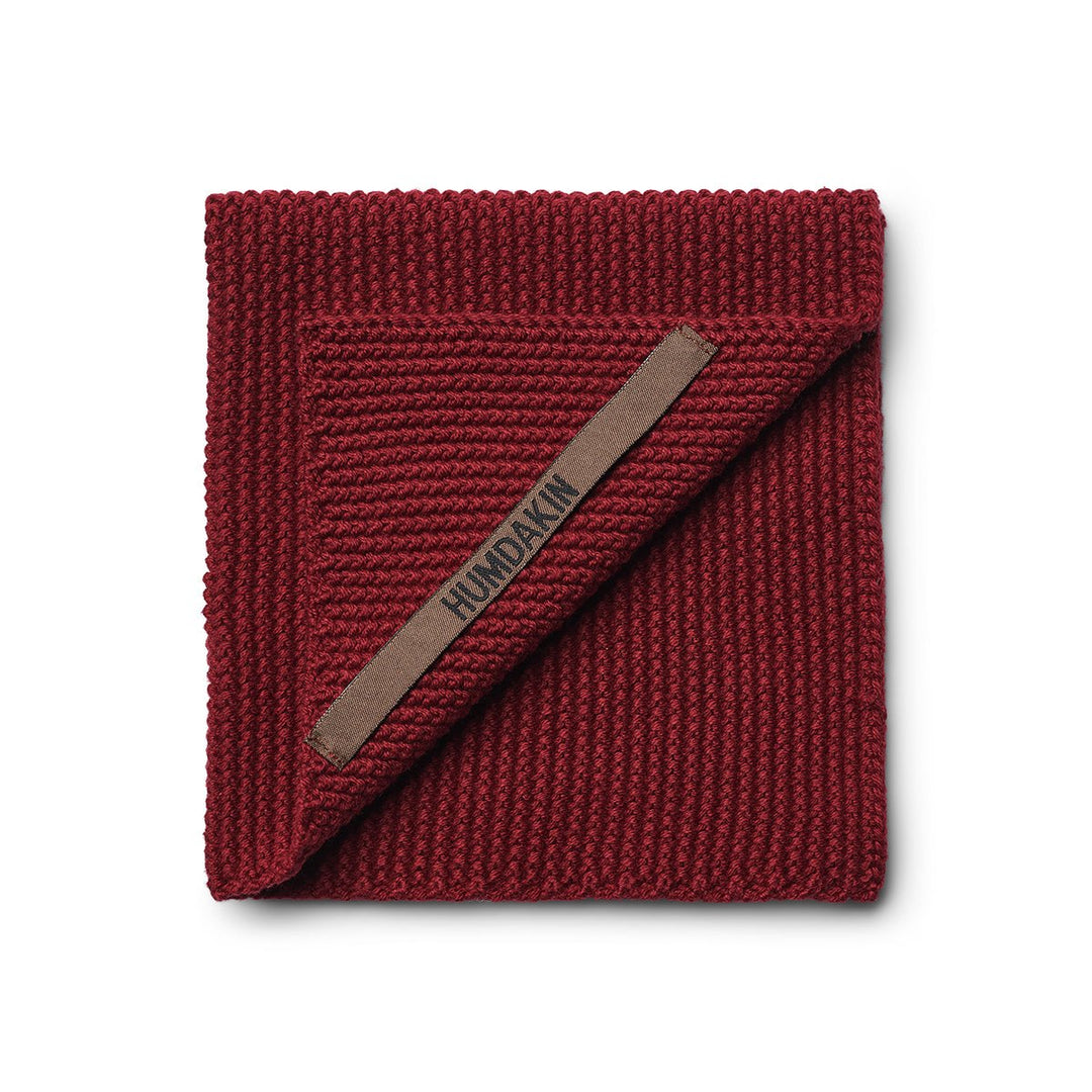 Humdakin Knitted Dishcloth - Maroon - ökenhem