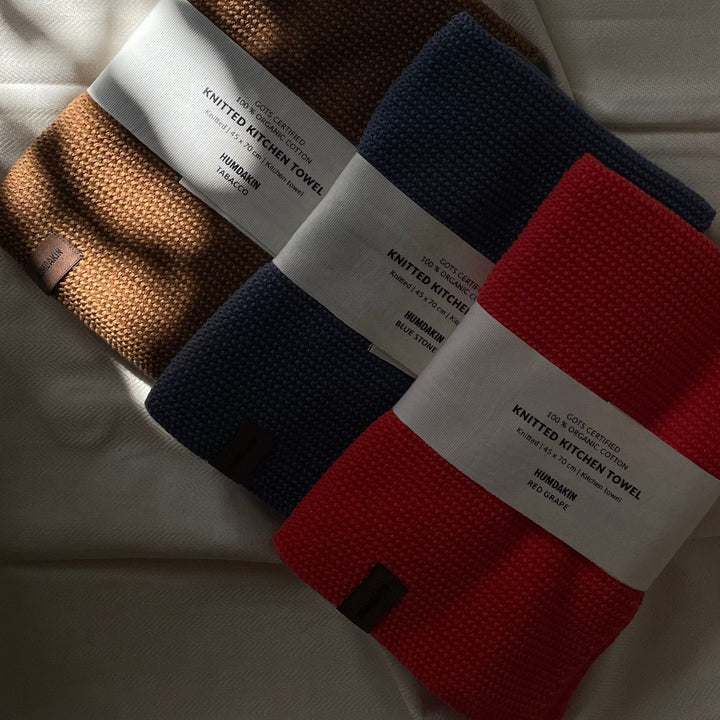 Humdakin Knitted Kitchen Towel - Tobacco - ökenhem