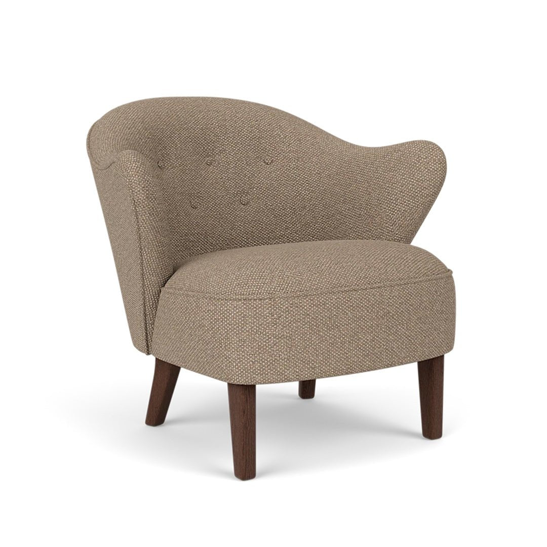 Ingeborg Lounge Chair, Textile in Dark Stained Oak, Logan Flint