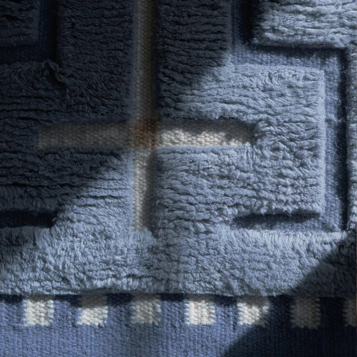 Johanna Wool Rug - Sky Blue - ökenhem
