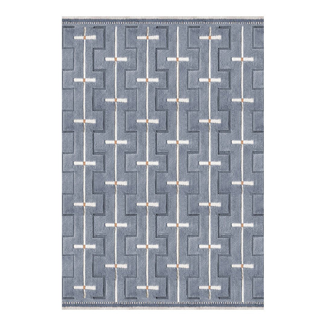 Johanna Wool Rug - Sky Blue - ökenhem