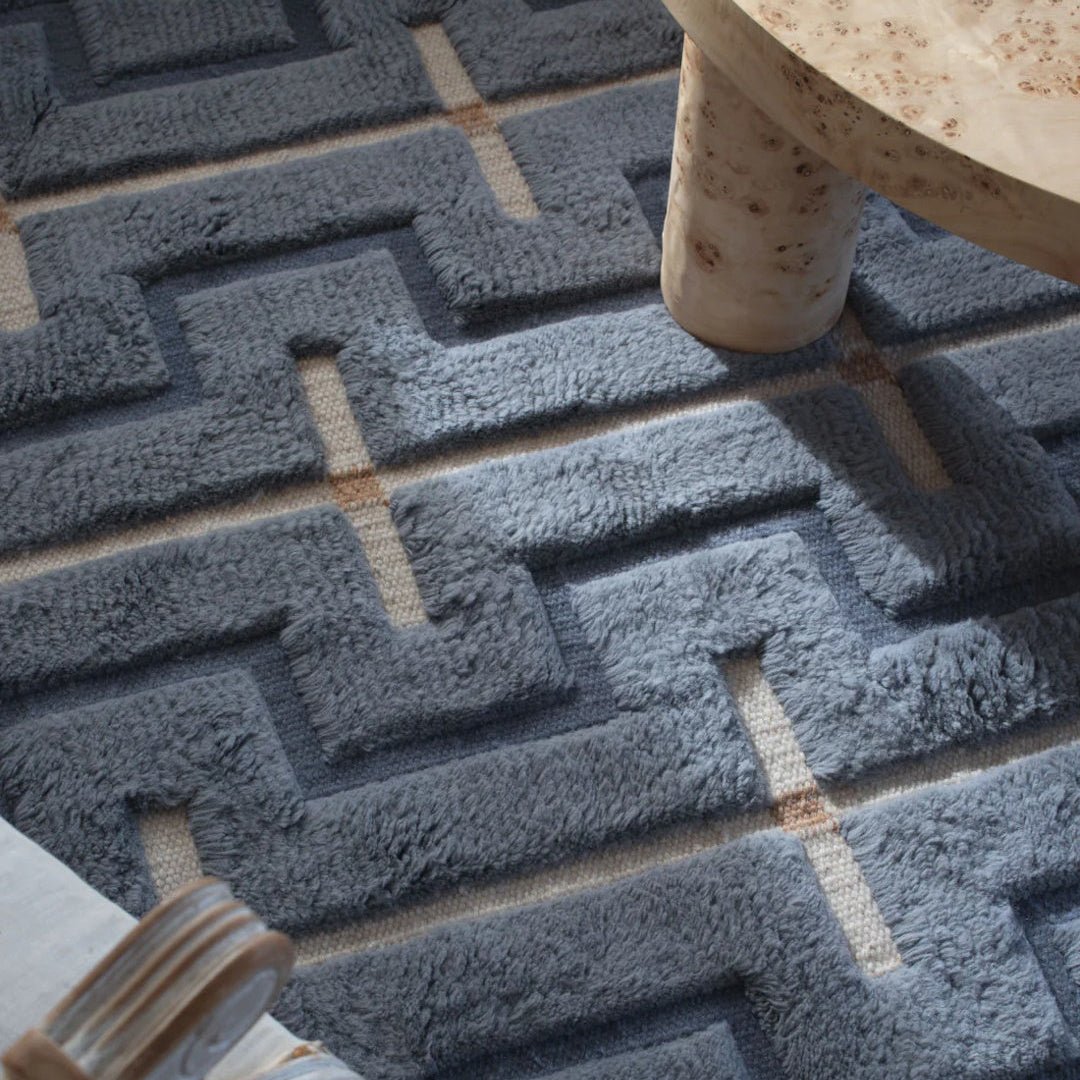 Johanna Wool Rug - Sky Blue - ökenhem