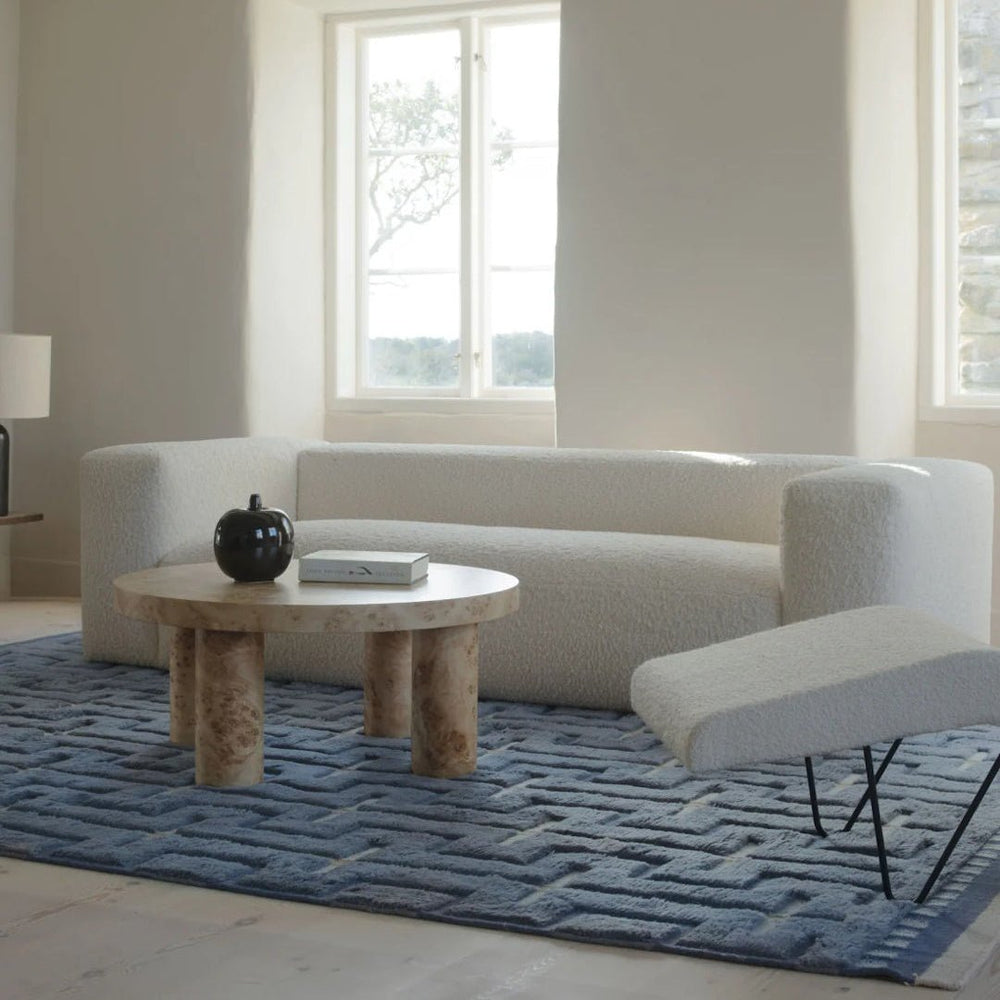 Johanna Wool Rug - Sky Blue - ökenhem