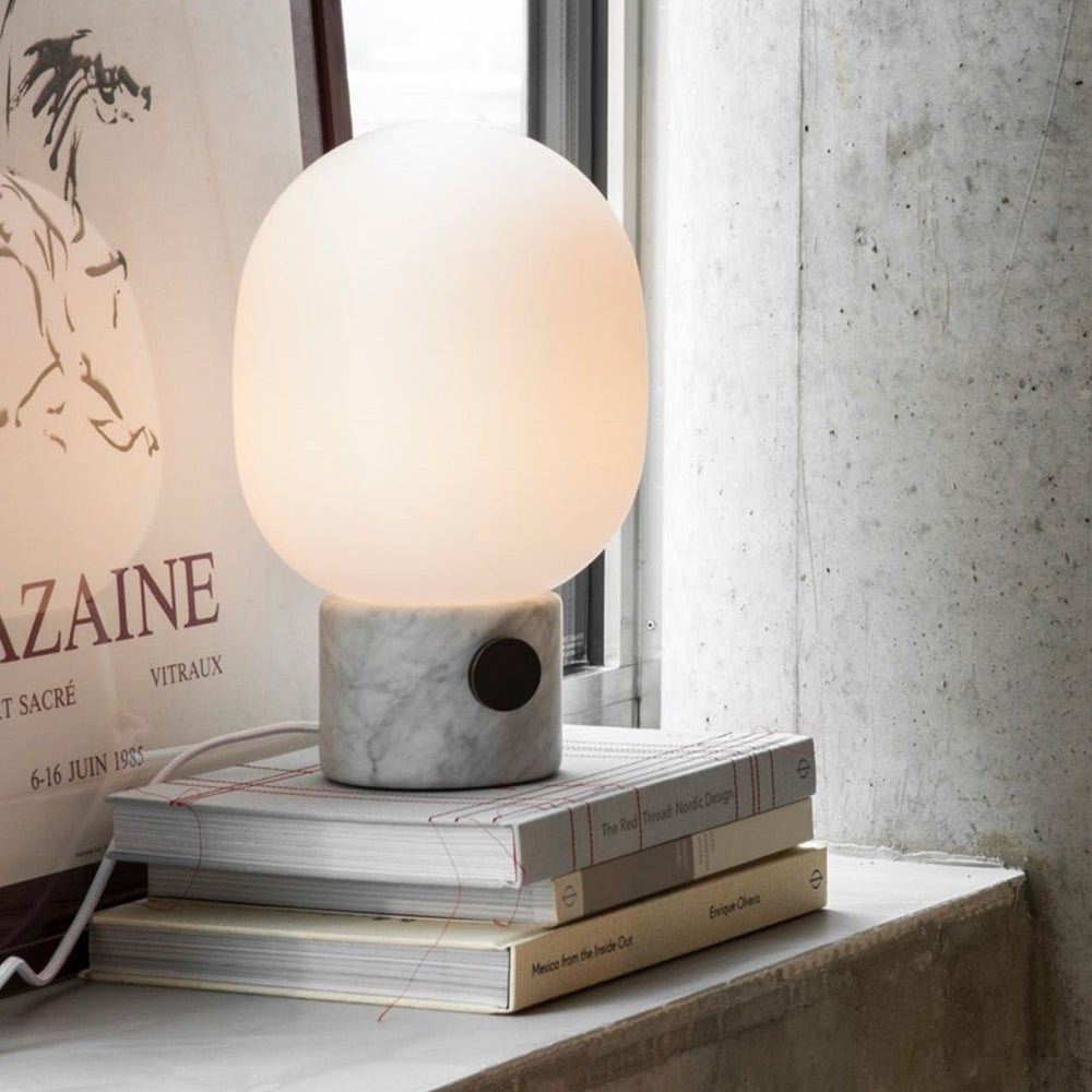 JWDA Table Lamp, Glass Shade, Large, Glossy - ökenhem