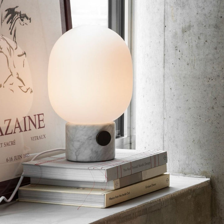 JWDA Table Lamp, Glass Shade, Large, Glossy - ökenhem
