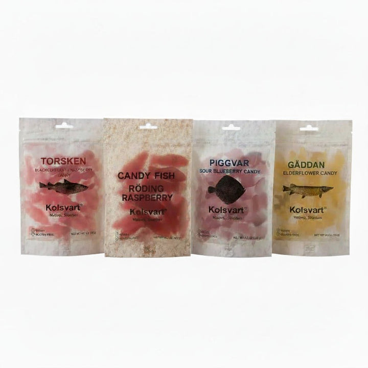 Kolsvart Gummy Fish - ökenhem