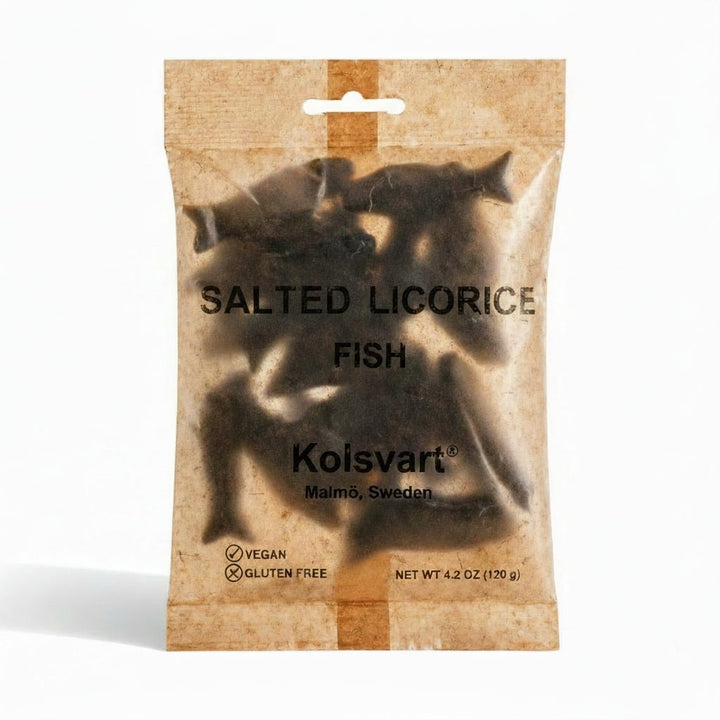 Kolsvart Gummy Fish - ökenhem