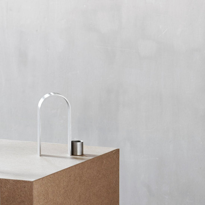 Kristina Dam Studio Arch Candleholder Vol. 1, Stainless Steel - ökenhem
