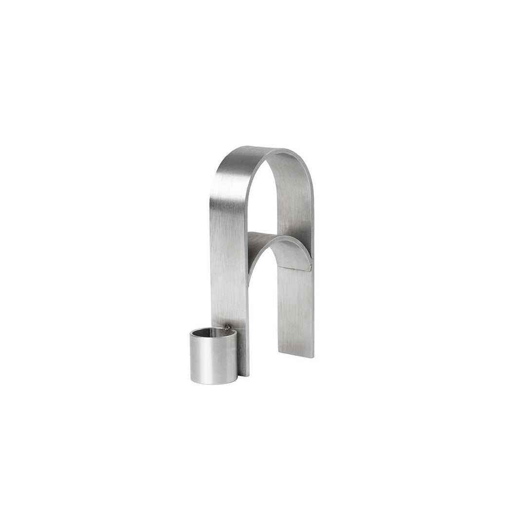 Kristina Dam Studio Arch Candleholder Vol. 3, Stainless Steel - ökenhem
