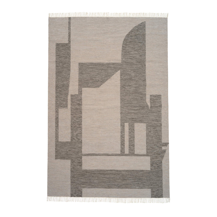 Kristina Dam Studio Contemporary Kelim Rug, 118 x 78", Beige - ökenhem