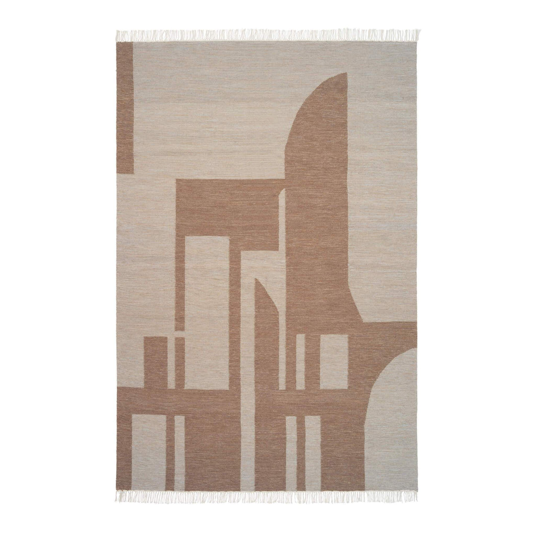 Kristina Dam Studio Contemporary Kelim Rug, 118 x 78", Brown - ökenhem