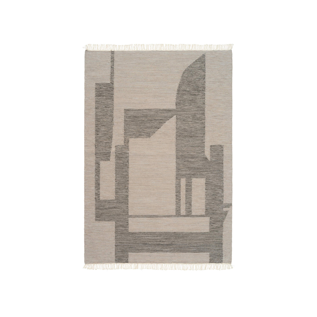 Kristina Dam Studio Contemporary Kelim Rug, 78 x 55", Beige - ökenhem
