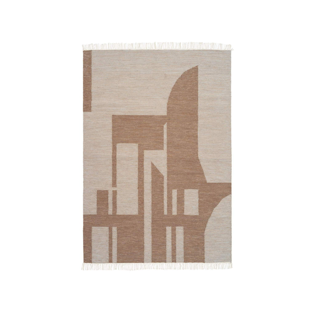 Kristina Dam Studio Contemporary Kelim Rug, 78x 55", Brown - ökenhem