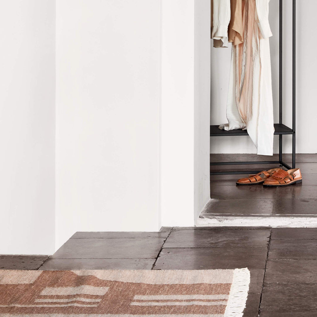 Kristina Dam Studio Contemporary Kelim Rug, 78x 55", Brown - ökenhem